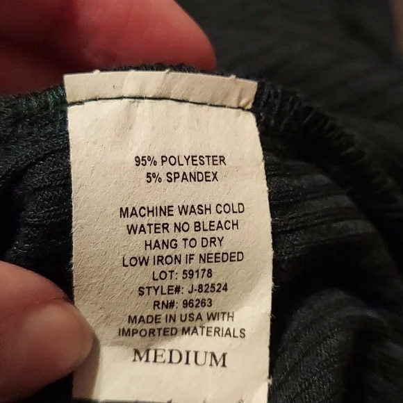 Livi Long Sleeve Scoop Neck Corset Rib Top - Picture 3 of 3